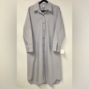 Linda & Co Women’s Grey Midi Shirt Dress - NWT